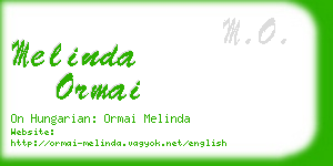 melinda ormai business card